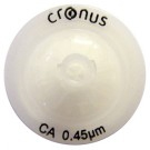Cronus 25mm Cellulose Acetate Syringe Filters 0.45µm. Luer Lock inlet, Luer Spike outlet.