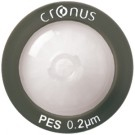 Cronus 25mm PES Syringe Filters 0.2µm. Luer Lock inlet, Luer Spike outlet.