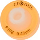 Cronus 13mm PTFE Syringe Filter 0.45µm. Luer Lock inlet, Luer Spike outlet.