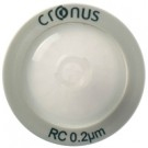 Cronus 13mm Regenerated Cellulose Syringe Filters 0.2µm. Luer Lock inlet, Luer Spike outlet.
