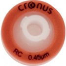 Cronus 13mm Regenerated Cellulose Syringe Filters 0.45µm. Luer Lock inlet, Luer Spike outlet.